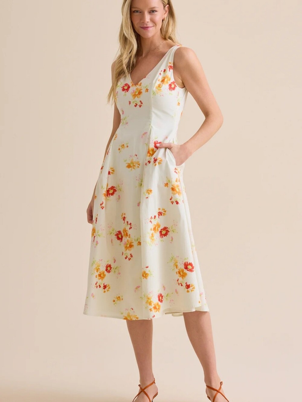 Altar'd State V-Neck Cotton Sleeveless Estelle Floral Maxi Dress XXL NWT